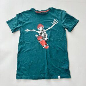 Tommy Bahama L 10/12 Green Skeleton Skateboard Graphic T Shirt